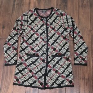 Pendleton Wool Southwestern Cardigan Sweater Long Geometric Boho Lodgecore L P